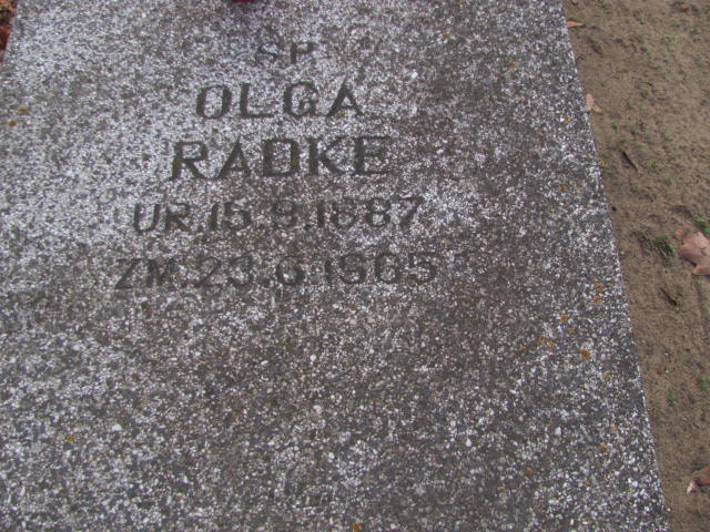 Grób Olga Radke